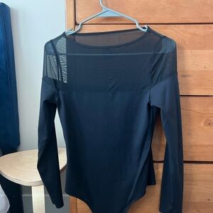 Abercrombie & Fitch Black Asymmetrical Long Sleeve Bodysuit